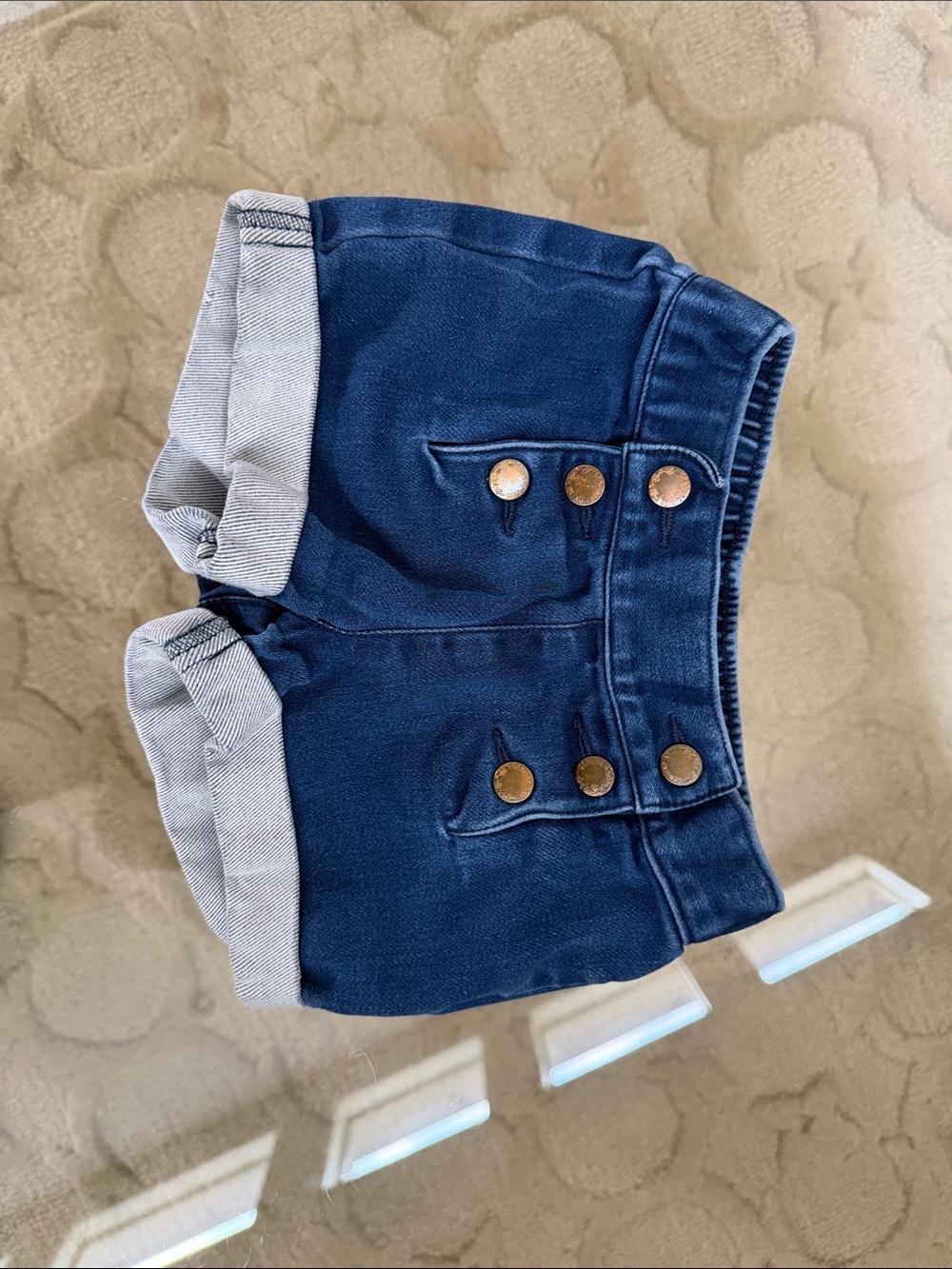 OshKosh B'gosh Dark Blue Elastic Waist Denim Shorts